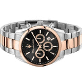 Buy Shop Maserati Attrazione Chronograph Black Dial Two Tone Steel Strap Watch for Men - R8853151002 USA Online