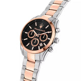 Buy Shop Maserati Attrazione Chronograph Black Dial Two Tone Steel Strap Watch for Men - R8853151002 USA Online