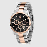 Buy Shop Maserati Attrazione Chronograph Black Dial Two Tone Steel Strap Watch for Men - R8853151002 USA Online