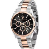 Buy Shop Maserati Attrazione Chronograph Black Dial Two Tone Steel Strap Watch for Men - R8853151002 USA Online