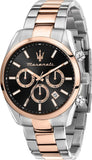 Buy Shop Maserati Attrazione Chronograph Black Dial Two Tone Steel Strap Watch for Men - R8853151002 USA Online