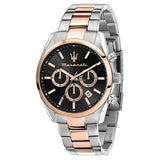 Buy Shop Maserati Attrazione Chronograph Black Dial Two Tone Steel Strap Watch for Men - R8853151002 USA Online