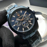Buy Shop Maserati Attrazione Chronograph Blue Dial Blue Steel Strap Watch for Men - R8873626003 USA Online