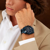 Buy Shop Maserati Attrazione Chronograph Blue Dial Blue Steel Strap Watch for Men - R8873626003 USA Online