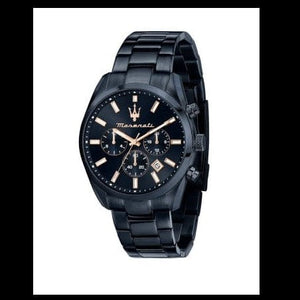Buy Shop Maserati Attrazione Chronograph Blue Dial Blue Steel Strap Watch for Men - R8873626003 USA Online