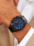 Buy Shop Maserati Attrazione Chronograph Blue Dial Grey Steel Strap Watch for Men - R8853151012 USA Online
