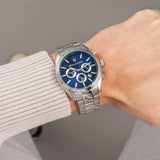 Buy Shop Maserati Attrazione Chronograph Blue Dial Silver Steel Strap Watch for Men - R8853151005 USA Online