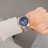 Buy Shop Maserati Attrazione Chronograph Blue Dial Silver Steel Strap Watch for Men - R8853151005 USA Online