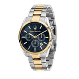 Buy Shop Maserati Attrazione Chronograph Blue Dial Two Tone Steel Strap Watch for Men - R8853151008 USA Online