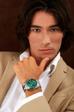 Buy Shop Maserati Attrazione Chronograph Green Dial Silver Steel Strap Watch for Men - R8853151011 USA Online