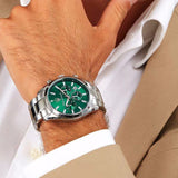 Buy Shop Maserati Attrazione Chronograph Green Dial Silver Steel Strap Watch for Men - R8853151011 USA Online