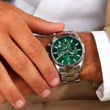 Buy Shop Maserati Attrazione Chronograph Green Dial Silver Steel Strap Watch for Men - R8853151011 USA Online