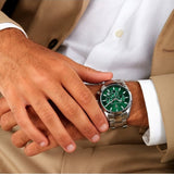 Buy Shop Maserati Attrazione Chronograph Green Dial Silver Steel Strap Watch for Men - R8853151011 USA Online