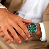 Buy Shop Maserati Attrazione Chronograph Green Dial Silver Steel Strap Watch for Men - R8853151011 USA Online