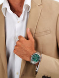 Buy Shop Maserati Attrazione Chronograph Green Dial Silver Steel Strap Watch for Men - R8853151011 USA Online