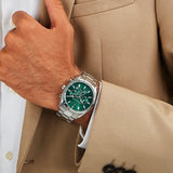 Buy Shop Maserati Attrazione Chronograph Green Dial Silver Steel Strap Watch for Men - R8853151011 USA Online