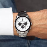 Buy Shop Maserati Attrazione Chronograph White Dial Silver Steel Strap Watch for Men - R8853151004 USA Online