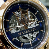 Buy Shop Maserati Automatic Blue Dial Blue Leather Strap Watch For Men - R8821119005 USA Online