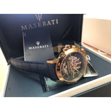 Buy Shop Maserati Automatic Blue Dial Blue Leather Strap Watch For Men - R8821119005 USA Online