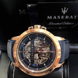 Buy Shop Maserati Automatic Blue Dial Blue Leather Strap Watch For Men - R8821119005 USA Online
