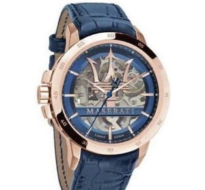 Buy Shop Maserati Automatic Blue Dial Blue Leather Strap Watch For Men - R8821119005 USA Online