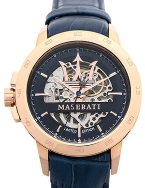 Buy Shop Maserati Automatic Blue Dial Blue Leather Strap Watch For Men - R8821119005 USA Online