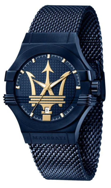Buy Shop Maserati Potenza Blue Dial Edition 42mm Mesh Bracelet Watch For Men - R8853108008 USA Online