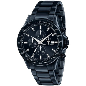 Buy Shop Maserati SFIDA Chronograph Blue Dial Blue Steel Strap Watch For Men - R8873640023 USA Online