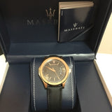 Buy Shop Maserati Circuito Black Dial Black Leather Strap Watch For Men - R8851127001 USA Online
