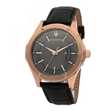 Buy Shop Maserati Circuito Black Dial Black Leather Strap Watch For Men - R8851127001 USA Online