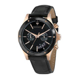 Buy Shop Maserati Circuito Black Dial Black Leather Strap Watch For Men - R8871627001 USA Online