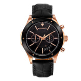 Buy Shop Maserati Circuito Black Dial Black Leather Strap Watch For Men - R8871627001 USA Online
