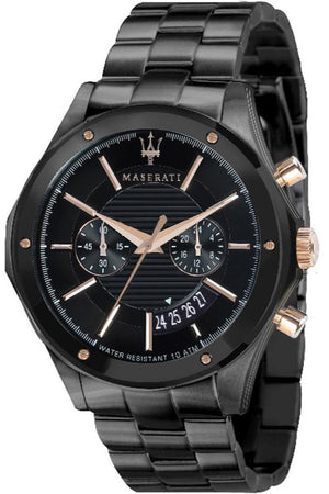 Buy Shop Maserati Circuito Black Dial Black Steel Strap Watch For Men - R8873627001 USA Online