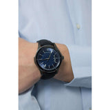 Buy Shop Maserati Circuito Blue Dial Black Leather Strap Watch For Men - R8851127002 USA Online
