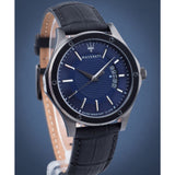 Buy Shop Maserati Circuito Blue Dial Black Leather Strap Watch For Men - R8851127002 USA Online
