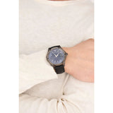 Buy Shop Maserati Circuito Blue Dial Black Leather Strap Watch For Men - R8851127002 USA Online