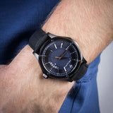 Buy Shop Maserati Circuito Blue Dial Black Leather Strap Watch For Men - R8851127002 USA Online