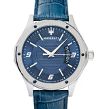 Buy Shop Maserati Circuito Blue Dial Blue Leather Strap Watch For Men - R8851127003 USA Online
