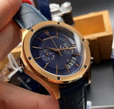 Buy Shop Maserati Circuito Blue Dial Blue Leather Strap Watch For Men - R8871627002 USA Online