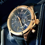 Buy Shop Maserati Circuito Blue Dial Blue Leather Strap Watch For Men - R8871627002 USA Online
