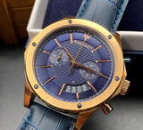 Buy Shop Maserati Circuito Blue Dial Blue Leather Strap Watch For Men - R8871627002 USA Online