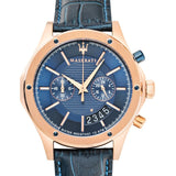 Buy Shop Maserati Circuito Blue Dial Blue Leather Strap Watch For Men - R8871627002 USA Online