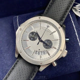 Buy Shop Maserati Circuito Chronograph Analog White Dial Black Leather Strap Watch for Men - R8871627005 USA Online