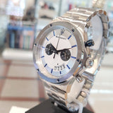 Buy Shop Maserati Circuito Chronograph Silver Dial Silver Steel Strap Watch For Men - R8873627005 USA Online