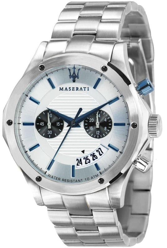 Buy Shop Maserati Circuito Chronograph Silver Dial Silver Steel Strap Watch For Men - R8873627005 USA Online