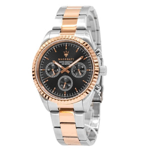 Buy Shop Maserati Competizione Analog Black Dial Two Tone Stainless Steel Strap Watch For Men - R8853100020 USA Online