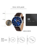 Buy Shop Maserati Competizione Analog Blue Dial Brown Leather Strap Watch for Men - R8851100004 USA Online