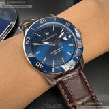 Buy Shop Maserati Competizione Analog Blue Dial Brown Leather Strap Watch for Men - R8851100004 USA Online