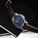 Buy Shop Maserati Competizione Analog Blue Dial Brown Leather Strap Watch for Men - R8851100004 USA Online