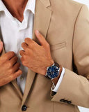 Buy Shop Maserati Competizione Analog Blue Dial Brown Leather Strap Watch for Men - R8851100004 USA Online